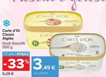 Carrefour Market Carte d'Or Classic Algida offerta