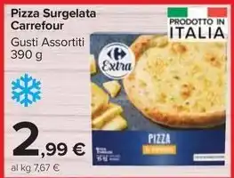 Carrefour Market Pizza Surgelata Carrefour Gusti Assortiti 390 g offerta