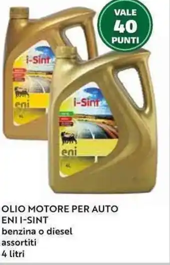 OLIO MOTORE PER AUTO ENI I-SINT benzina o diesel assortiti 4 litri