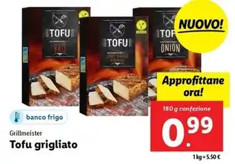 Lidl Grillmeister Tofu grigliato 180 g confezione offerta