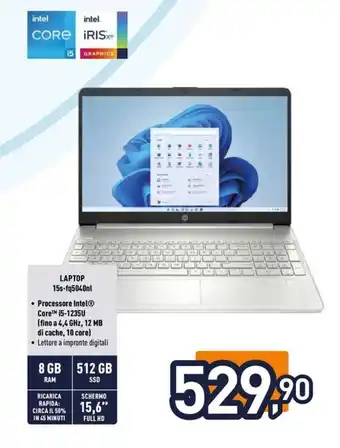 Unieuro hp LAPTOP 15s-fq5040nl offerta