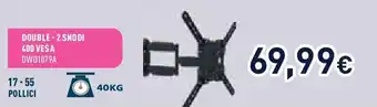 Unieuro DOUBLE-2 SNODI 400 VESA DWD1079A SINGLE 1SNODO 400 VESA SUPPORTI TV Electroline offerta