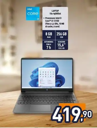 Unieuro hp LAPTOP 15s-fq5055nl offerta