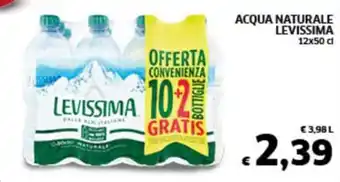 Ecu Discount ACQUA NATURALE LEVISSIMA 12x50 cl offerta