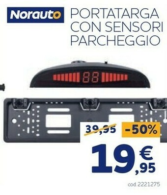 Portatarga con sensori parcheggio