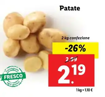 Lidl Patate 2 kg confezione offerta