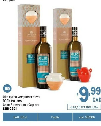 Metro Olio extravergine di oliva offerta