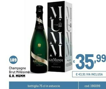 Metro Champagne offerta