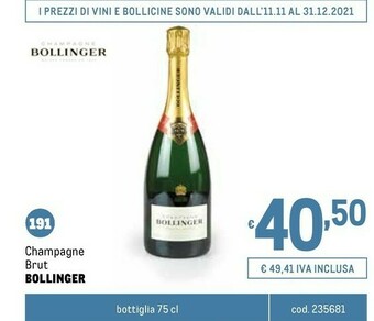 Metro Champagne offerta