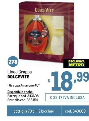 Metro Grappa offerta