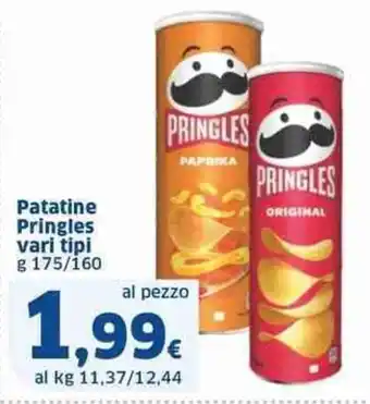 Sigma Patatine Pringles vari tipi g 175/160 offerta