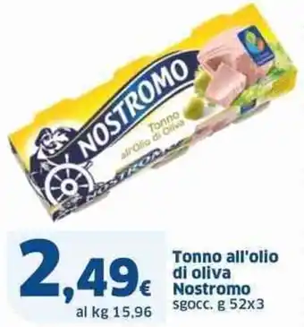 Sigma Tonno all'olio di oliva Nostromo sgocc. g 52x3 offerta