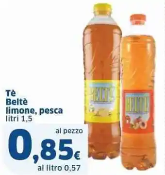 Sigma те Belté limone, pesca litri 1,5 offerta