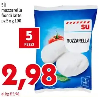 MEGA SÙ mozzarella fior di latte pz 5 x g 100 offerta