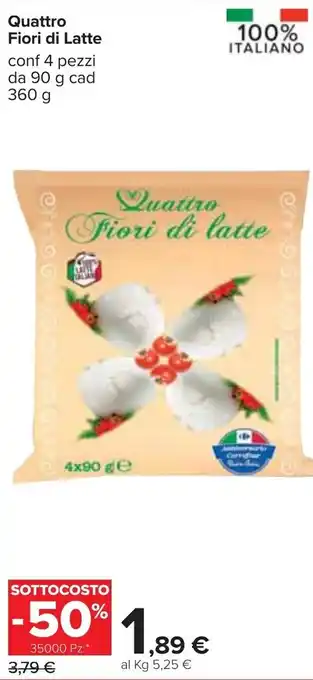Quattro Fiori di Latte 4 pezzi 90g cad 360g