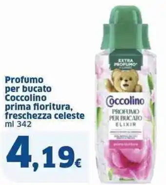 Sigma Profumo per bucato Coccolino prima fioritura, freschezza celeste ml 342 offerta