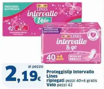 Sigma Proteggislip Intervallo Lines ripiegati pezzi 40+4 gratis Velo pezzi 42 offerta