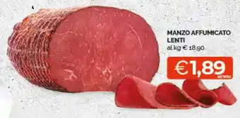 Mercatò Extra MANZO AFFUMICATO LENTI offerta