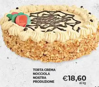 TORTA CREMA NOCCIOLA NOSTRA PRODUZIONE