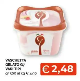 Mercatò Extra VASCHETTA GELATO G7 VARI TIPI gr 500 offerta