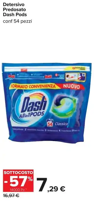 Carrefour Iper Dash Pods Detersivo Predosato 54 pezzi offerta