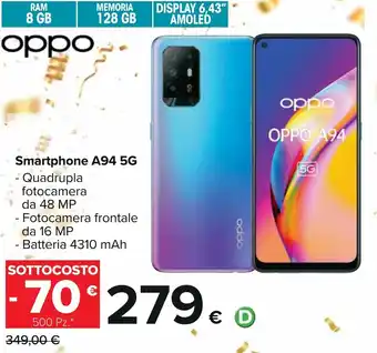 Carrefour Iper Oppo Smartphone A94 5G offerta