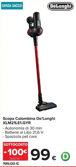 Carrefour Iper DeLonghi Scopa Colombina XLM21LE1.GYR offerta