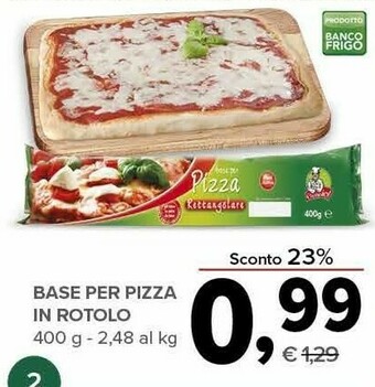 Todis Base per pizza in rotolo offerta