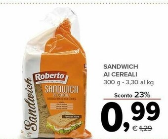 Todis Roberto sandwich ai cereali offerta