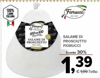 Todis Fiorucci salame di prosciutto offerta