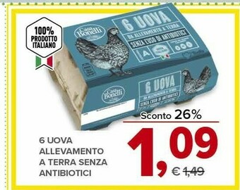 Todis Casa bonelli 6 uova allevamento a terra offerta