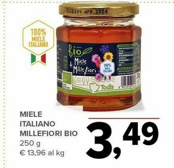 Todis Miele italiano millefiori bio offerta