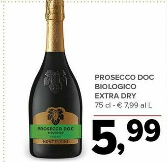 Todis Prosecco doc biologico extra dry offerta