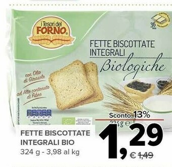 Todis Fette biscottate integrali biologiche 324 g(ml) offerta