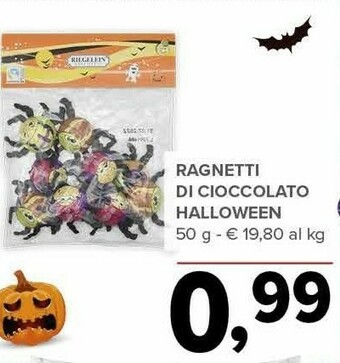 Todis Ragnetti di cioccolato halloween offerta
