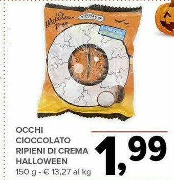 Todis Occhi cioccolato ripieni di crema halloween offerta