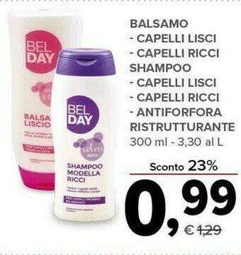 Todis Belday shampoo capelli lisci 300 ml offerta