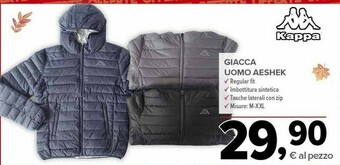 Todis Kappa giacca uomo aeshek offerta