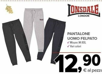 Todis Londsale pantalone uomo felpato offerta