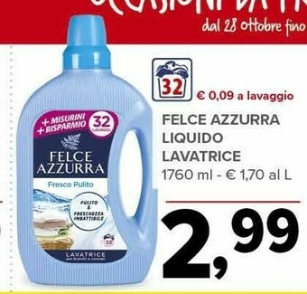 Todis Felce azzurra liquido lavatrice offerta