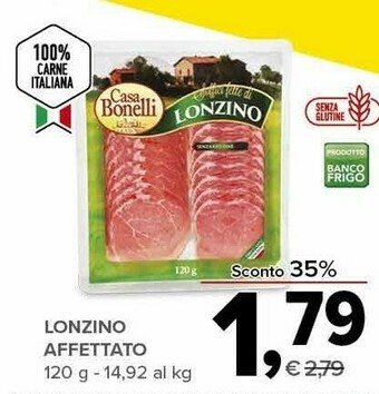 Todis Casa bonelli - soffici fette di lonzino 120 g(ml) offerta