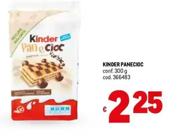 Metro KINDER PANECIOC conf. 300 g cod. 366483 offerta