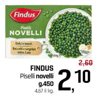 Famila Superstore FINDUS Piselli novelli g 450 offerta