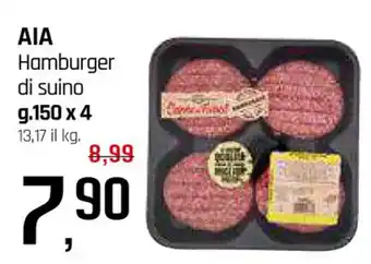 Famila Superstore AIA Hamburger di suino g.150 x 4 offerta