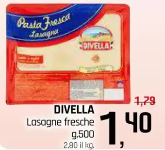 Famila Superstore DIVELLA Lasagne fresche g 500 offerta