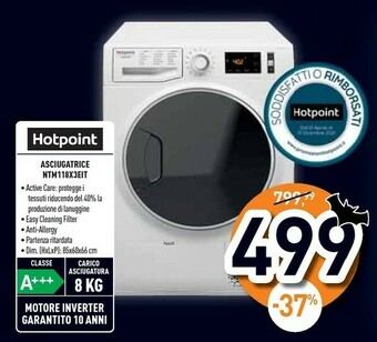 Unieuro Nt m11 8x3e it asciugatrice libera installazione caricamento frontale 8 kg a+++ bianco offerta