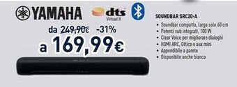 Unieuro Yamaha sr-c20a 100 w nero offerta
