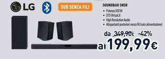 Unieuro Soundbar sn5r offerta