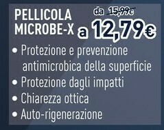 Unieuro Clear plex pellicola microbe-x offerta