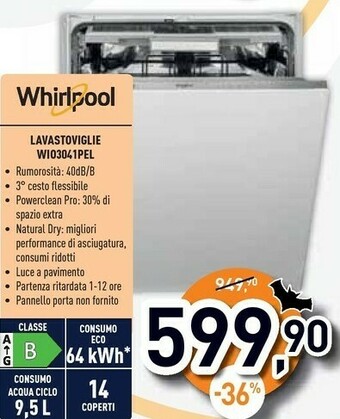 Unieuro Lavastoviglie wi0341pel offerta